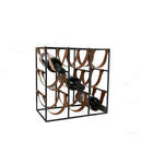The metal wine holder comes in a variety of sizes, finishes and