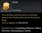 The first type of coin in New World is Gold