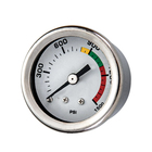 Shock-proof pressure gauge drives the pointer to rotate through